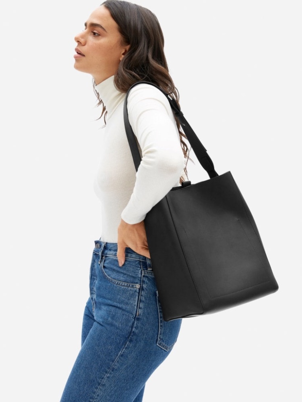 Everlane Studio Bag in Black, Leather